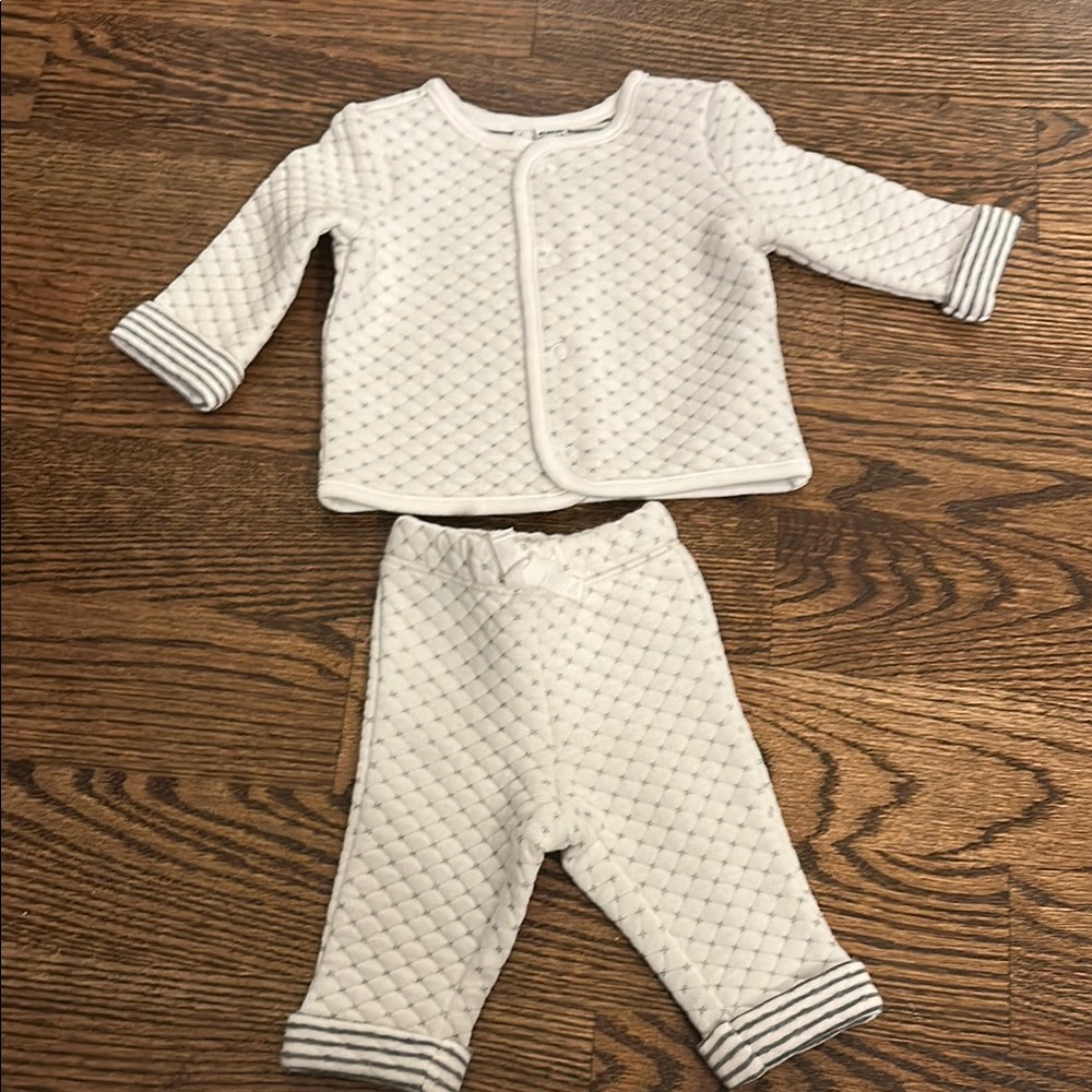Janie and Jack Newborn 5 piece Cozy White Quilted Set